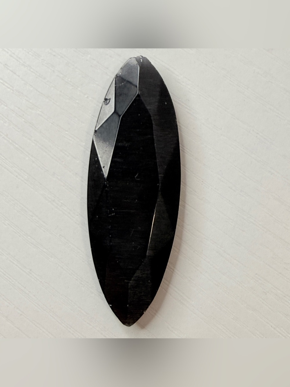 Faceted Black Obsidian Crystal Marquis
